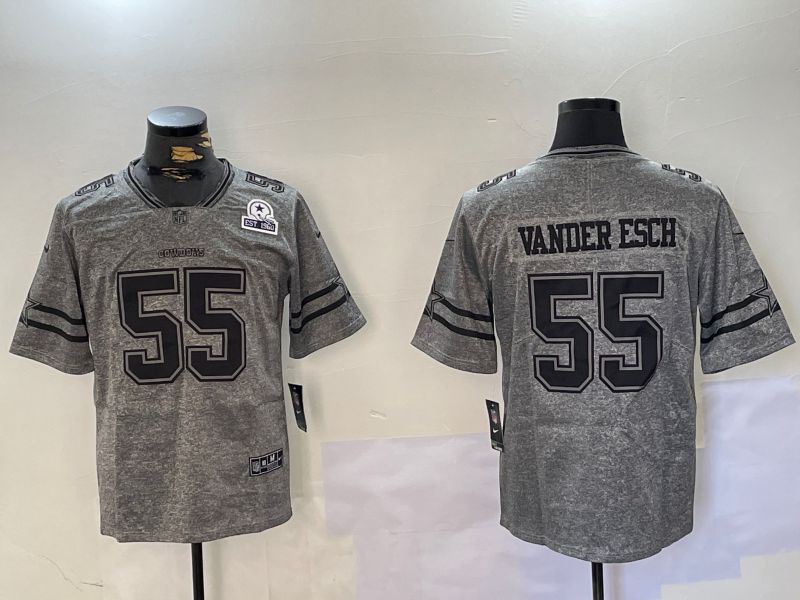 Men Dallas Cowboys #55 Vanderesch Grey 2024 Nike Limited NFL Jersey style 4->dallas cowboys->NFL Jersey